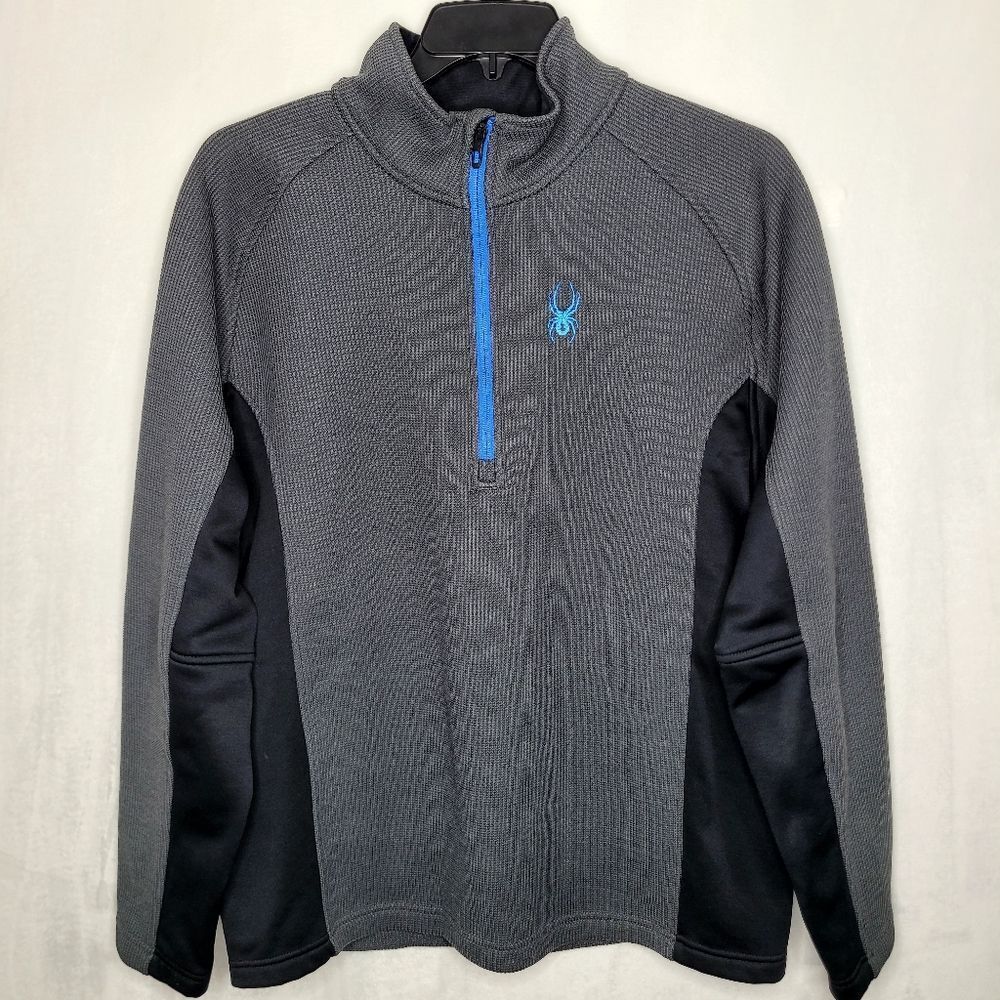 Spyder Outbound Gray and Black Half-Zip Pullover with Blue Accent‎ Size XL